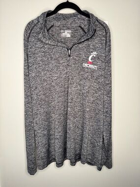 Under Armour Men’s Grey 1/4 Zip Long Sleeve UC Cincinnati Heat Gear Shirt - 2XL